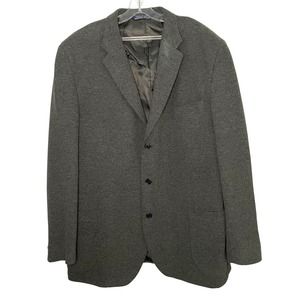 Lands End Men’s Blazer Size 48L Gray 3 Button Lined Professional Preppy Business